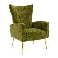Akcentna stolica sa cvjetnim uzorkom, moderna tapacirana fotelja sa visokim naslonom, udobnim stolica