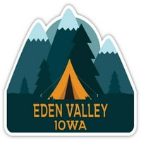 Eden Valley Iowa Suvenir Vinil Naljepnica Naljepnica Kamp Šator Dizajn