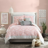 Jesscia Simpson Coral Gables 3-PC Set za jorgan, Full Queen, Coral