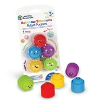 Resursi za učenje Rainbow Emotions Poppers -, igračke za društveno emocionalno učenje za dječake i djevojčice