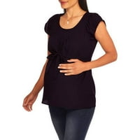 Majica za trudnički lepršavi rukav sa printom na tačku sa pojasom