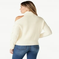 Sofia farmerke ženski džemper sa jednim hladnim ramenom, veličine XS-2XL