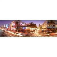 Panoramske slike PPI50102L saobraćaj na putu Ocean Drive Miami Florida SAD poster Print by panoramske