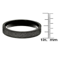 Obalni nakit crni pozlaćeni pješčani prsten od nehrđajućeg čelika