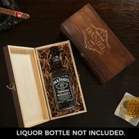 Wilshire Graved Drveni poklon kutija za flašicu alkoholnih pića