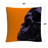 Crna Halloween 3D lubanja od ABC dekorativnog jastuka za bacanje