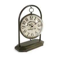 Zentique 9. In. Iron Clock, Bronza