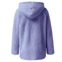 Ženski kaputi i jakne plus veličina zadebljana plišana plišana modna topla jakna zima patentni zatvarač