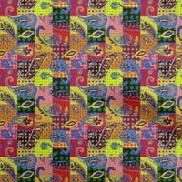 oneOone Silk Tabby Magenta Fabric Paisley patchwork Craft projekti Decor Fabric štampan po dvorištu