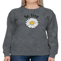 Be Free Heart Daisy dukserica za žene-slika Shutterstock, ženska 3x-velika