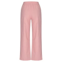Rewentine ženske hlače Ljetne modne žene Udobne solidne pantalone u boji džepove Loose hlače siva 10