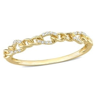 Diamond Accent 10kt Yellow Gold Mini vezni prsten