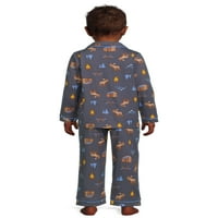 Wonder Nation Toddler Boy s dugim rukavima Pajama kaput, dvodijelni, veličina 2T-5T