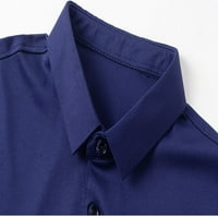MENS polo majice dugih rukava regularna fit casual poslovne opružne odjeće za golf majica zelena xxxl