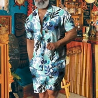 Muška košulja i šorc odijela havajski Setovi na kopčanje Casual kratki rukav shirt Shorts set za trčanje