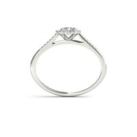 Imperial Diamond Carat T. W. Diamond Single Halo 10kt zaručnički prsten od bijelog zlata