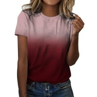 xiuh gradient color o vrat tank tops womens daily summer print kratki rukav workout shirts casual loose tees