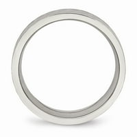 Polirani teksturirani prsten od nehrđajućeg čelika