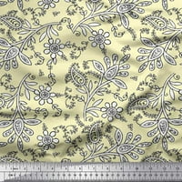 Soimoi pamučna Kambrična tkanina lišće i tkanina za cvjetni blok Print by the Yard Wide