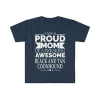 Ponosan mama crno-Tan coonhound Majčin dan Unise T-shirt s-3XL