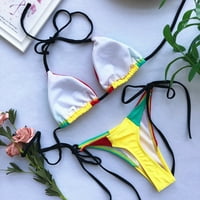 Ženski kupaći kostim, ženski Bikini Patchwork Set kupaći kostim dva grudnjaka kupaći kostim Odjeća na