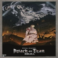Napad na Titan: Sezona - Ključni vizualni zidni poster, 22.375 34 uokviren