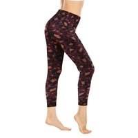 Aayomet Yoga pantalone ženske pantalone struk Yoga hulahopke tajice ženske visoke Casual tanke pantalone sa cvetnim printom fitnes pantalone za trčanje,ljubičaste s