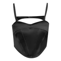 Aayomet Plus Size vrhovi za žene ženske bez rukava Criss Cross Casual Tank Tops osnovna bluza, crna s