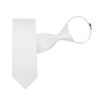 Jacob Alexander muške tkane suptilne mini kvadrate Prethodno vezani zatvarač kravata - bijeli