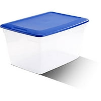 Sterilit 58-Quart Clear Storage Bo-Set od 8, Royal Indigo