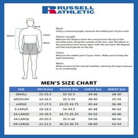 Russell Atletic Muške pamučne performanse dugih rukava majica, veličina S-3XL