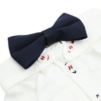 Cheepot bijela klasična luka kravata pamučna mješavina majica mačka mačka kućna odjeća xxl