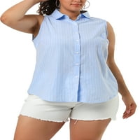 Jedinstvene ponude ženske Plus Size majice sa dugmadima bez rukava