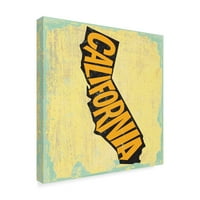 Zaštitni znak Fine Art 'California Word Map' Canvas Art umjetnosti Licencing Studio