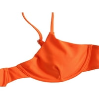 PUNORU WOOD Split Split kupaći kostim, čvrste boje tiskane bikini + čipkaste gaćice