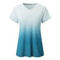 baocc bluze za žene dressy casual fashion ženske labave casual gradijent V izrez tops T shirt kratki rukav