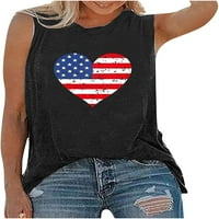 Dabuliu Ženske američke zastave Print Tee Faith Faith Freedom Short rukava Bluza Majica vrhovi američke zastave Ženska majica