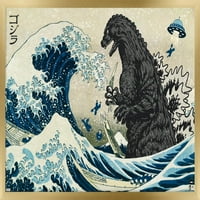 Godzilla - Veliki valni zidni poster, 22.375 34 uramljeno