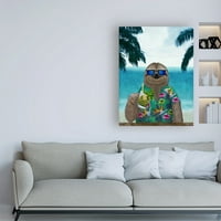 Zaštitni znak likovne umjetnosti 'Sloth on ljetni odmor' platno umjetnost Barruf