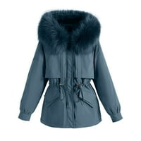 Miayilima Plus Size kaputi za žene Žene Plus Size dnevni zimski kaput ovratnik sa reverom Dugi rukav jakna
