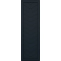 Ekena Millwork 18 W 39 H True Fit PVC Single Panel Chevron Modern Style fiksni Mount roletne, Starless
