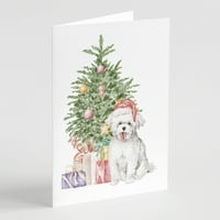 Caroline's blago CK8253GCA7P Bichon Frize štene božićni pokloni i čestitke i koverte od 8