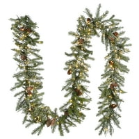 Nacionalna stabla Prethodna umjetna božićna vijenca, zelena, morgan smreka, bijela svjetla, ukrašena borovom