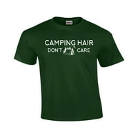 Funny Camping Majica kratkih rukava Kamp kosa nije briga-šuma-xxl