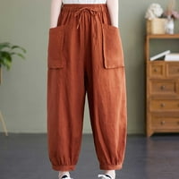 GaThRRgYP pantalone za žene klirens ispod 5 dolara, ženske labave pantalone sa širokim nogama visokog
