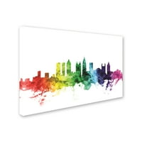 Zaštitni znak likovne umjetnosti' Atlanta Georgia Skyline II ' platnena Umjetnost Michaela Tompsetta