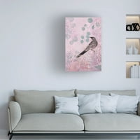 Trudy Rice 'Dusk WattleBird u ružičastom' platnu umjetnost