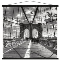 Chris Bliss - Brooklyn Bridge zidni poster sa drvenim magnetskim okvirom, 22.375 34