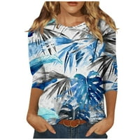 Košulje za žene Dužina rukava na plaži Print Okrugli izrez Bluza