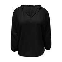 adviicd bluze za žene modni Trend Cool duge rukave jednobojne udobne Casual V izrez rukave dužine četvrtine